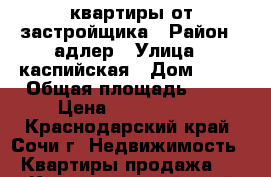 квартиры от застройщика › Район ­ адлер › Улица ­ каспийская › Дом ­ 68 › Общая площадь ­ 45 › Цена ­ 2 935 000 - Краснодарский край, Сочи г. Недвижимость » Квартиры продажа   . Краснодарский край,Сочи г.